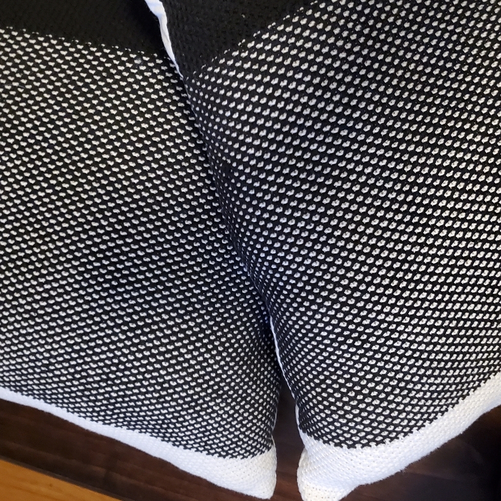 2 New Black and White Textured 18" Pillows